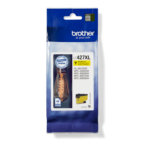 Brother LC427XLY Inkjet Cartridge High Yield Yellow LC427XLY - image 1