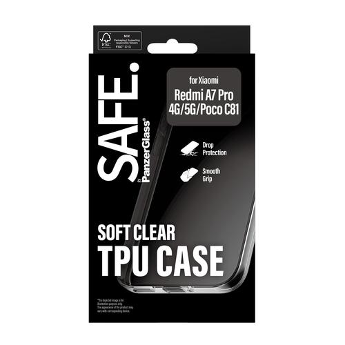 PanzerGlass SAFE. by PanzerGlass® TPU Case Transparent Xiaomi Redmi A7 Pro 4G | Redmi A7 Pro 5G – image 3