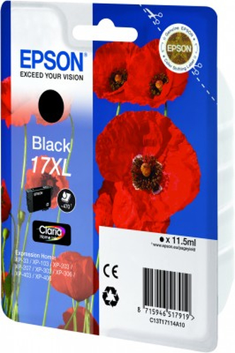 Epson Singlepack Black 17XL Claria Home Ink