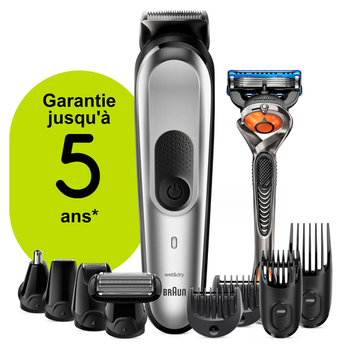 Braun 10-in-1 Trimmer MGK7220 Men Beard Trimmer, Body Grooming Kit & Hair Clipper, Silver Grey – image 4