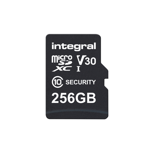 Integral 256GB MICRO SD CARD FOR DASH CAM SECURITY CAM 4K VIDEO V30 U3 100MBS READ 60MBS WRITE HIGH ENDURANCE – image 1