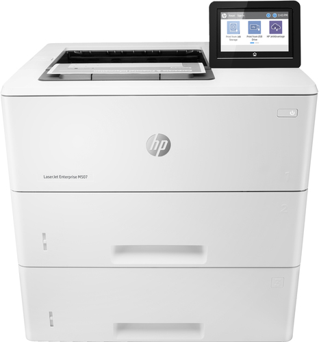 HP LaserJet Enterprise M507 x 43ppm, 1 manuelle Zufuhr und 2x 550 Blatt Papierk.