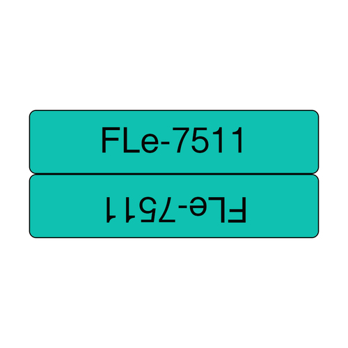 Brother Fle-7511 Die-cut Flexi Flag Label Black on Green 21 x 45mm - image 1