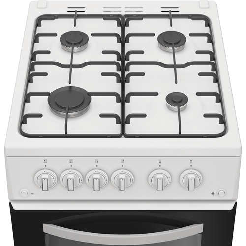 Indesit ITG5GMW 50cm wide Single Oven Gas Cooker - White - A+ Rated, White - image 3