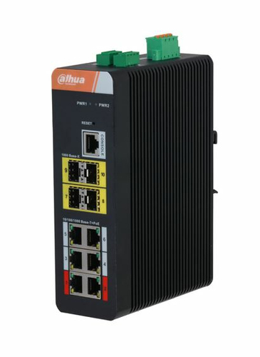 Dahua Technology DH-IS4410-6GT-120 network switch Managed L2 Gigabit Ethernet (10/100/1000) Power over Ethernet (PoE) Black