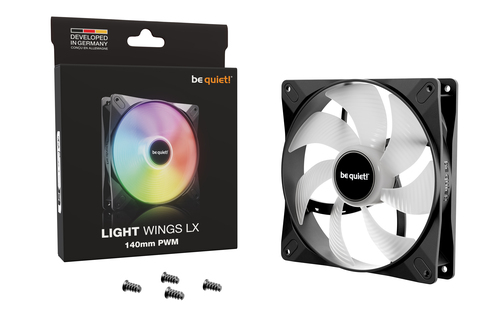 be quiet! Light Wings LX 140mm Argb 7 Blades Case Fan - Black - image 5