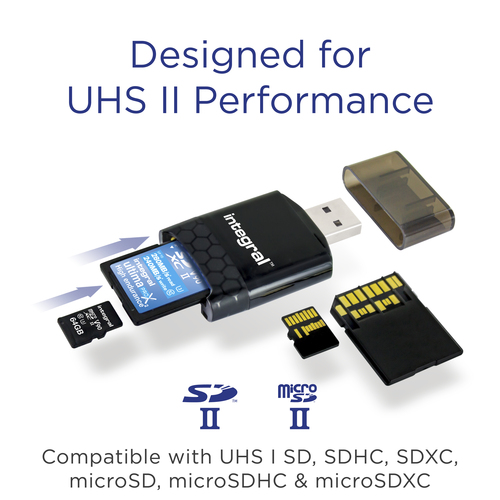 Integral USB 3.0 CARD READER UHS-11 / UHS-ii / UHS 2 DUAL SLOT SD MICRO SD ETAIL – image 6