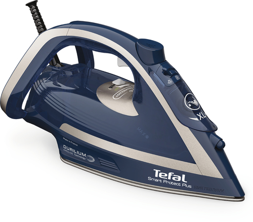 Tefal Smart Protect Plus FV6872 Утюг для сухой глажки и отпаривания Durilium AirGlide soleplate 2800 W Синий