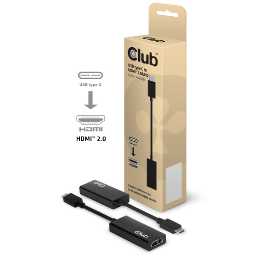 CLUB3D USB 3.1 Type C to HDMI 2.0 UHD Active Adapter