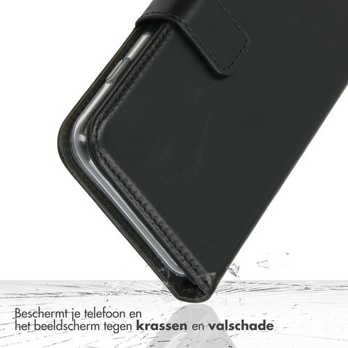 Selencia Echt Lederen Bookcase iPhone 14 - Zwart, afbeelding 5
