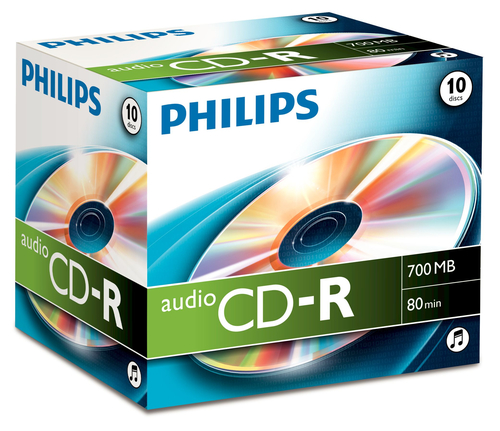 Philips - 10 x CD-R - 700 MB (80 min) - cd-boks