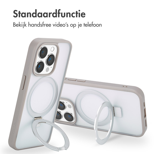 Accezz Ring Stand Backcover met MagSafe iPhone 15 Pro - Grey, afbeelding 3