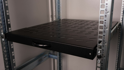 Equip legplanken variabel 19" voor Serverschränke, 1U 80cm zwart, afbeelding 3