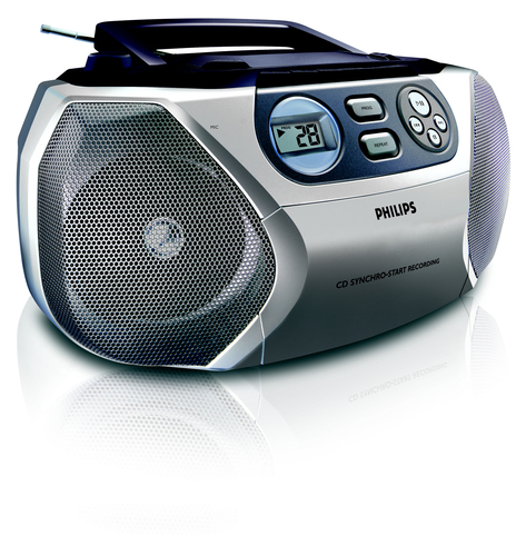 Philips AZ1017/93 garso kolonėlių komplektas namams 2 W Sidabras