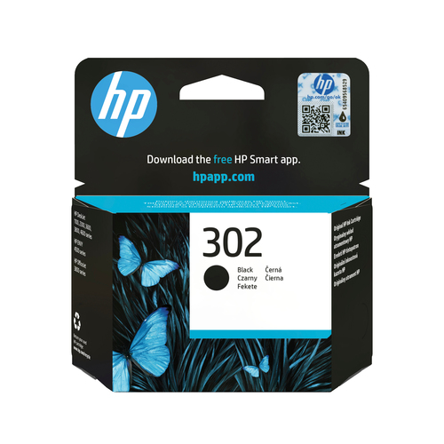 Oryginalny wkład tusz HP 302 (F6U66AE) Czarny (Black)