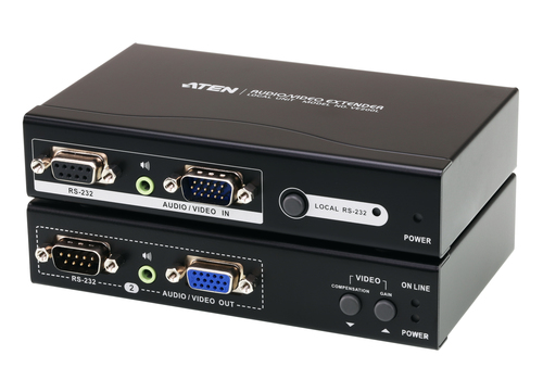 ATEN VE200 AV extender Black