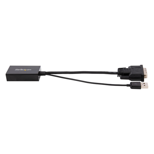 StarTech.com DVI to DisplayPort Adapter - USB Power - 1920 x 1200 - DVI to DisplayPort Converter - Video Adapter - DVI-D to DP (DVI2DP2) Videoadapter Sort – billede 6