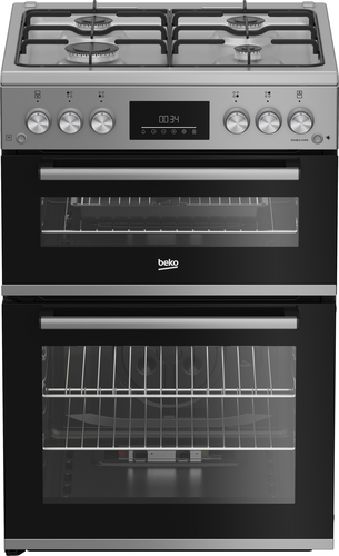 Beko Pro FDG6231CS 60 cm Gas Cooker - Silver/Grey - image 1