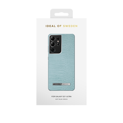 iDeal of Sweden Atelier Case Galaxy S21 Ultra Soft Blue Croco