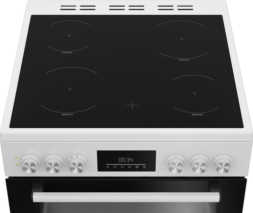 Beko AeroPerfect™ FDC6731W 60cm Wide Single Oven Electric Cooker with Ceramic Hob - White - A/A Rated, White - image 2