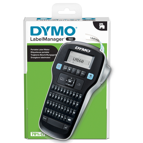 DYMO LabelManager 160 принтер этикеток Термоперенос 160 x 160 DPI 12 мм/с D1 AZERTY