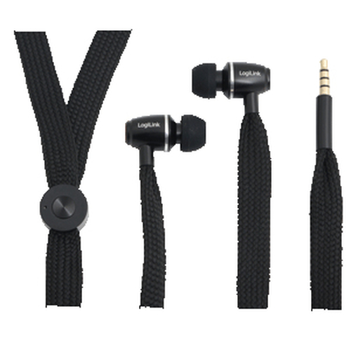 LogiLink HS0025 headphones/headset Wired In-ear Calls/Music Black