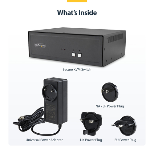 StarTech.com Secure 2-Port KVM Switch, DVI, NIAP 4.0 Desktop KVM, Metal Housing, CAC Port, Made in the USA – image 9