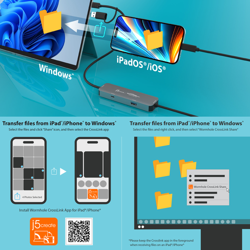 j5create JCH422 Wormhole Switch™ CrossLink USB-C® HUB – image 7