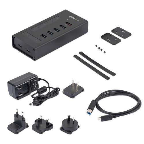 StarTech.com 7 Port USB C Hub - USB Type-C to 2x USB-C/5x USB-A - Commercial Metal USB 3.0 Hub - SuperSpeed USB 3.2 Gen 1 (5Gbps) - Self Powered - BC 1.2 Fast C – image 4