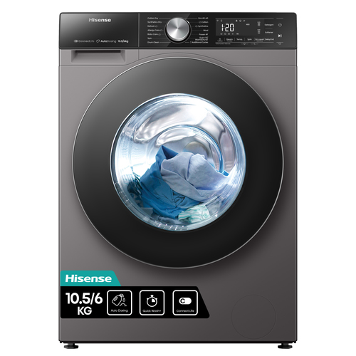 Hisense WD5S1045BT washer dryer Freestanding Front-load Titanium