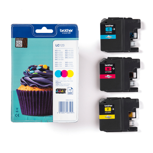 Original Brother LC123 Ink cartridge Multipack (C/M/Y) - image 2