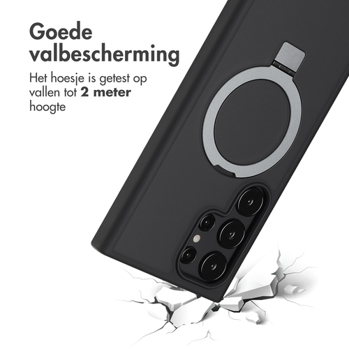 Accezz Ring Stand Backcover met MagSafe Samsung Galaxy S24 Ultra - Zwart, afbeelding 4