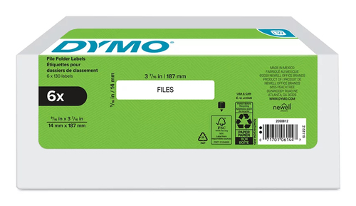 DY LW 9/16IN X 3-7/16IN WHT FILE 130CT 6PK (30327)