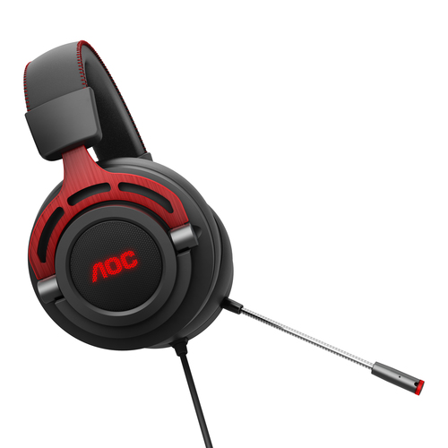AOC GH300 headphones/headset Wired Head-band Gaming Black, Red – image 7