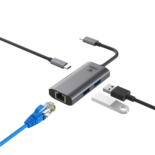 itek HUB 5-in-1, 2USB-C + RJ45 + 2USB3 – image 2