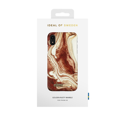 iDeal of Sweden Printed Case iPhone XR Golden rusty marble – image 1