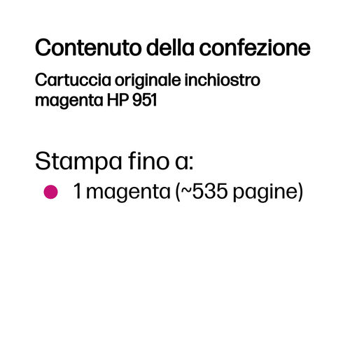 HP 951 – Cartuccia magenta originale