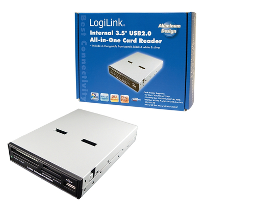 LogiLink Cardreader 3,5" USB 2.0 internal 54-in-1 with USB Front