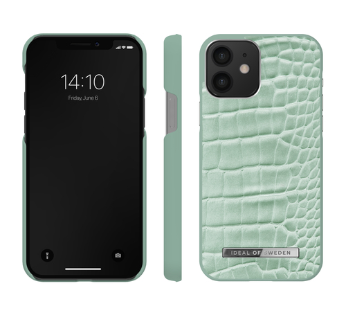 iDeal of Sweden Atelier Case iPhone 12/12P Mint Croco – image 3