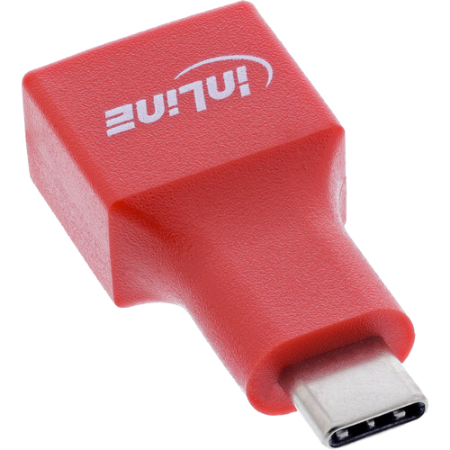 InLine 31651 cable gender changer USB-C USB-A Red