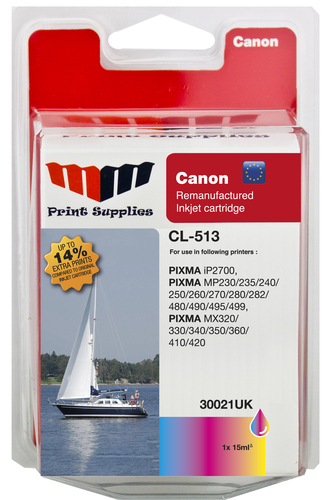 MM Color Inkjet - Replaces Canon CL-513 (2971B001) - 14% ekstra pages