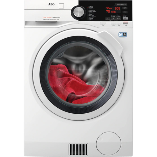 AEG L9WBE49W стирально-сушильная машина Фронтальная загрузка Белый