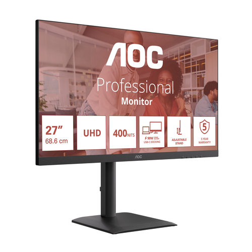 AOC U27E4CV ledmonitor, afbeelding 3