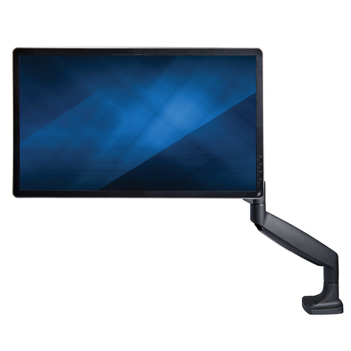 StarTech.com Desk Mount Monitor Arm, Heavy Duty Ergonomic VESA Monitor Arm, Single Display up to 9kg, Full Motion, Height Adjustable, Articulating, Aluminum, C-Clamp/Grommet, Black - Small Footprint Design (ARMPIVOTHDB) Monteringssæt LCD display 13.1-32 – billede 2