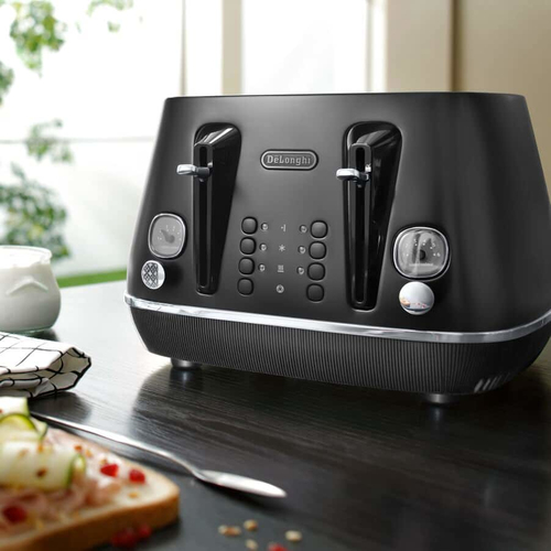 Delonghi 4 Slice Distinta X Stainless Steel Toaster Black Black - image 4
