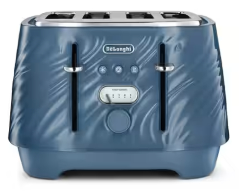 Delonghi Ballerina Seta 4 Slot Toaster Silk Blue - Blue - image 1