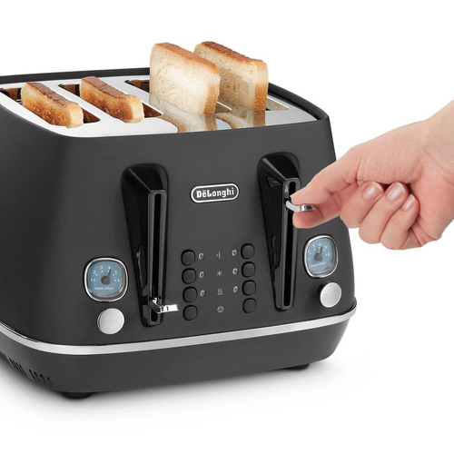 Delonghi 4 Slice Distinta X Stainless Steel Toaster Black Black - image 2