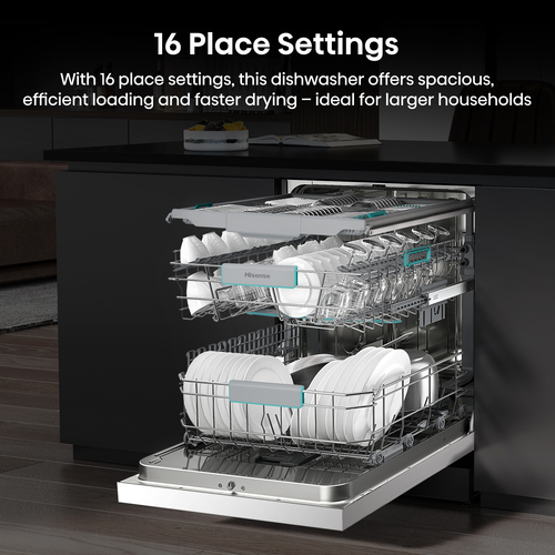 Hisense HS663A90WUK Full-size Dishwasher - White - image 7