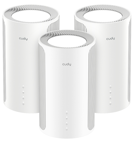 Cudy BE6500 2.5G Mesh Wi-Fi 7 System, M6500 1.0, 3-Pack Двухдиапазонный (2,4Ггц/5Ггц) Wi-Fi 7 (802.11be) Белый 4 Внутренний