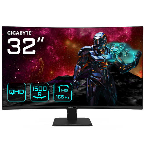 GIGABYTE GS32QC монитор для ПК 80 cm (31.5") 2560 x 1440 пикселей Quad HD ЖК Черный